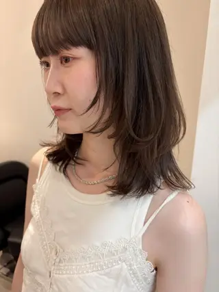 ミディアム カラー Matsuzaki Kurumiのヘアスタイル