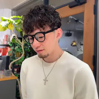 パーマ メンズ 吉田 葉音のヘアスタイル