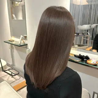 セミロング 🎀暖色カラー／ボブ 🎀MOMONAのヘアスタイル