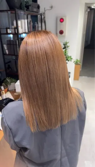 カラー 赤みなし艶カラー/ 田辺希壱のヘアスタイル