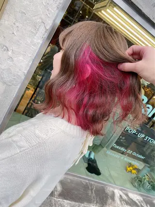 セミロング カラー🌈/カット /栄/misa👻のヘアスタイル