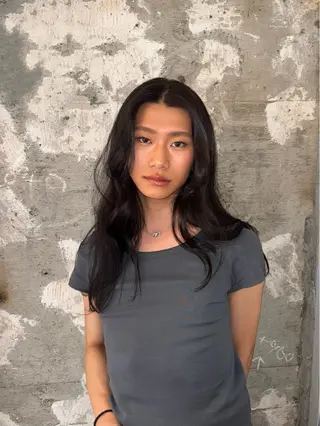 ロング 落合 智登世/ カラーモデル募集中のヘアスタイル