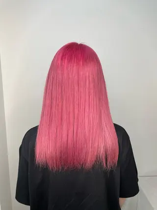 セミロング カラー kaho/推しカラー /ブリーチ/エクステのヘアスタイル