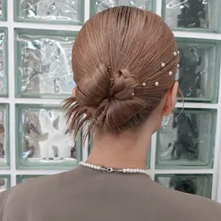 ミディアム ヘアアレンジ 🌐サトウ リョウ🌐のヘアスタイル