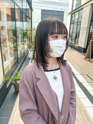 ミディアム カラー ヘアアレンジ yuka .のヘアスタイル