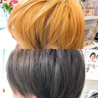 ショート カラー メンズ PEWL所属・クロスパーマ松永裕久 似合わせカットのヘアスタイル