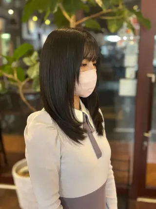 セミロング 天川 満博のヘアスタイル
