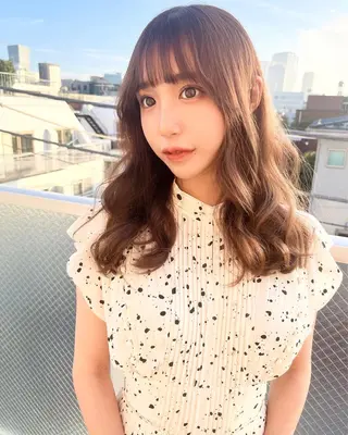 ロング 前髪&顔周りカット/ 韓国レイヤー/シバタのヘアスタイル