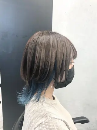 ショート カラー ヘアアレンジ ｲﾝﾅｰｶﾗｰ屋さん 🫧伊藤拓実のヘアスタイル