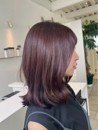 ミディアム 本山　くせ毛のカット 尾島光季のヘアスタイル