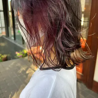 ショート カラー ボブ/パーマ ミヒラケイタのヘアスタイル