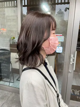 ミディアム カラー 高橋 みく/ minim 暖色のヘアスタイル