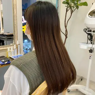 ロング カラー ブリーチなし✨艶髪 カラー𓃲YAGIのヘアスタイル