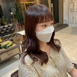 セミロング カラー Geniee horie所属・ともや 髪質改善縮毛矯正のヘアスタイル