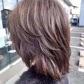 ミディアム カラー 中村 恵二のヘアスタイル