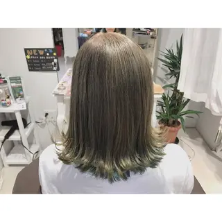 ミディアム カラー なかにし まゆみのヘアスタイル