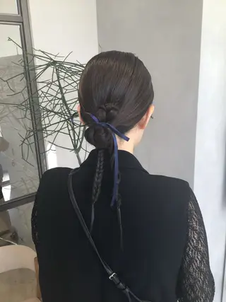 ロング ヘアアレンジ 透明感カラー✨艶髪 制作🌱山根あゆみのヘアスタイル