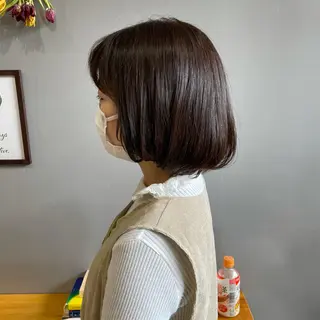 ミディアム カラー 渡辺俊介 暗髪カラー /美髪矯正/髪質改善のヘアスタイル