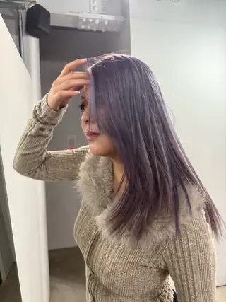 ミディアム カラー ブリーチリタッチ モデル募集/愛紗のヘアスタイル