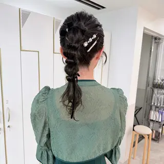 ヘアアレンジ マミ☁️ヘアセット /お呼ばれヘア/銀座のヘアスタイル