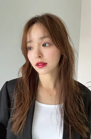 ロング 韓国レイヤー/透明感 /髪質改善/アジキのヘアスタイル