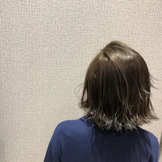 ミディアム ムトウセイマ/艶髪 /艶ケアWブリーチのヘアスタイル