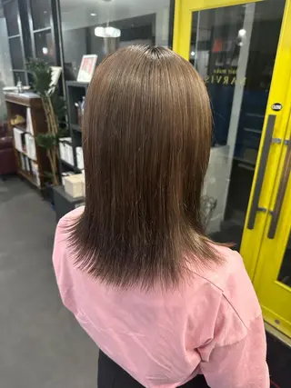 セミロング カラー 桒村 沙綾のヘアスタイル