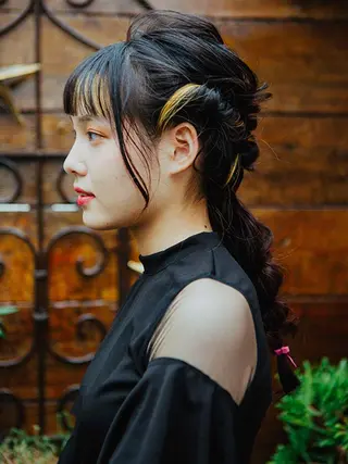 セミロング 福島 浩司のヘアスタイル