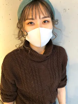 ミディアム ヘアアレンジ ZOA classic hair所属・東 みのりのヘアスタイル