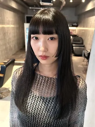 ロング 前野 日奈のヘアスタイル