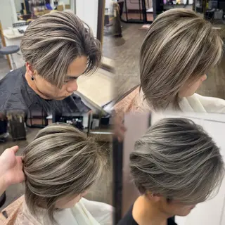 セミロング apollo 横浜所属・横浜🦋ハイトーン 🫐耳つぼジュエリーのヘアスタイル