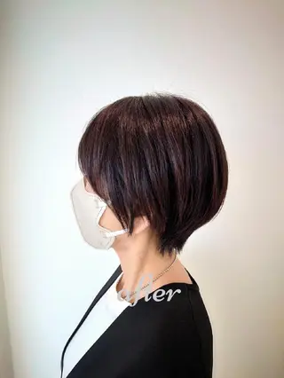 ショート カラー GO TODAY SHAiRE SALON キラリトギンザ店所属・🐱higajo🐱 比嘉門(ヒガジョウ)のヘアスタイル