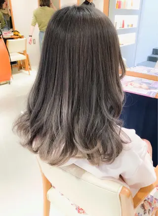 セミロング カラー Days 透明感カラーのヘアスタイル