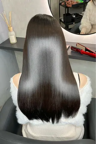 セミロング 新宿/縮毛矯正/ カラー/羽生沢のヘアスタイル