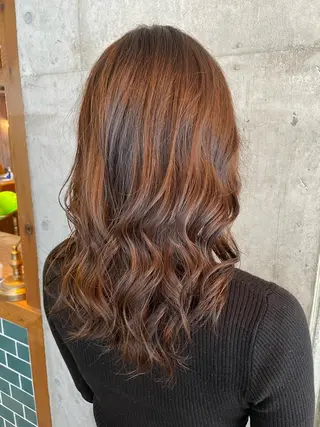 セミロング カラー ヘアアレンジ レイヤー/髪質改善/ 北 啓吾のヘアスタイル