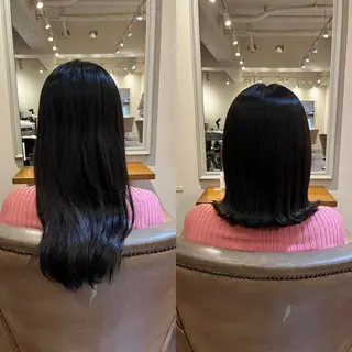 ミディアム 齊藤 萌のヘアスタイル