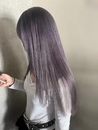 ロング カラー 無料カット/ハイ トーンカラー/きらのヘアスタイル