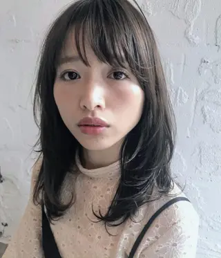 ロング 1%【横浜】 髪質改善&ケアカラーのヘアスタイル