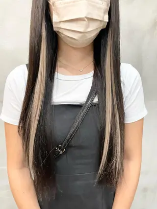 ロング カラー ヘアアレンジ 【ピンク/韓国ヘア/ ヘアセット】亜海のヘアスタイル