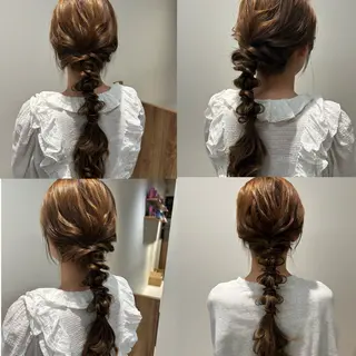 ロング ヘアアレンジ ハイトーン/エクステ /🎀YUINA🎀のヘアスタイル