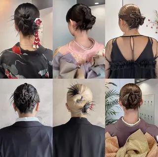 ロング ヘアアレンジ 暖色カラー /ヘアアレンジ/花鈴のヘアスタイル