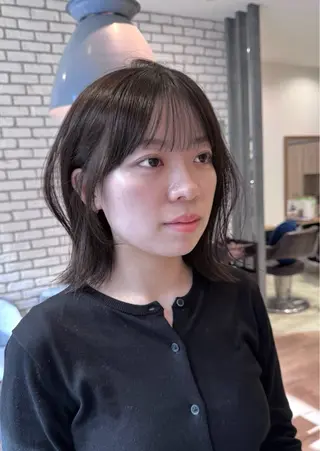 ミディアム 映える顔まわり/前髪 特化 💗 ユキマのヘアスタイル