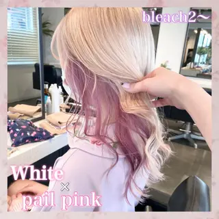 セミロング カラー 💗ガーリーヘア🎀 saki💗のヘアスタイル