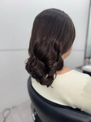 セミロング パーマ GO TODAY シェアサロン 銀座Arc店所属・デジタルパーマ🫧 韓国風ヘア🫧サクラのヘアスタイル