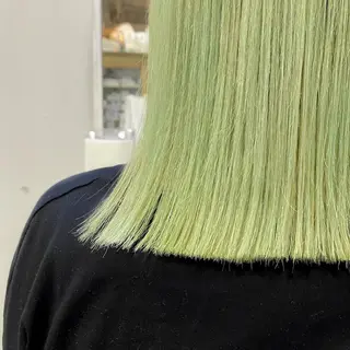 ミディアム カラー Piaコータロー ハイトーン&‪ボブのヘアスタイル