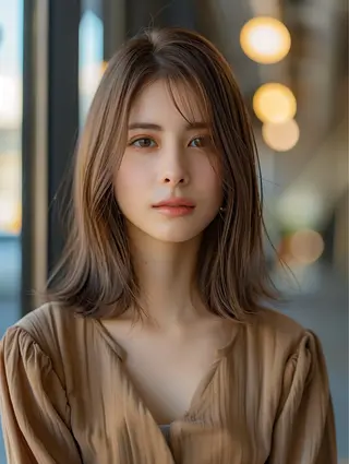 ミディアム ✨シルクストレート✨ 美髪髪質改善Yukiのヘアスタイル