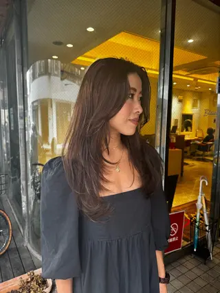 セミロング カラー 髪質改善＊韓国ヘア＊ レイヤー＊IBUKIのヘアスタイル