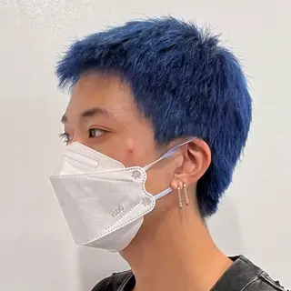 カラー メンズ 🌼動き×透明感🩵 ハイトーン/ナナのヘアスタイル