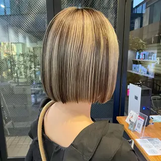 ショート カラー 🌿レイヤーボブ/パ ーマ🌿　木梨健太のヘアスタイル