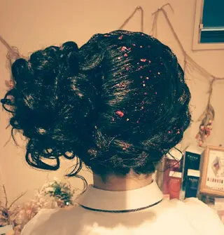 ヘアアレンジ セミロング ヘアセット/髪質改善 /カラー/TADOのヘアスタイル